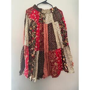 Sag Harbor Petite Multicolored Patch Boho Maxi Skirts Sz XS
